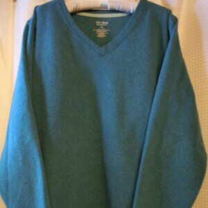 Tek Gear Essential Gear Warm Soft Fleece Sweatshirt V Neck Teal Size 2X